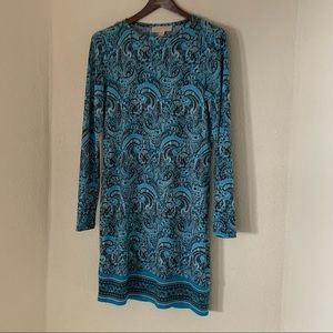 Blue paisley dress